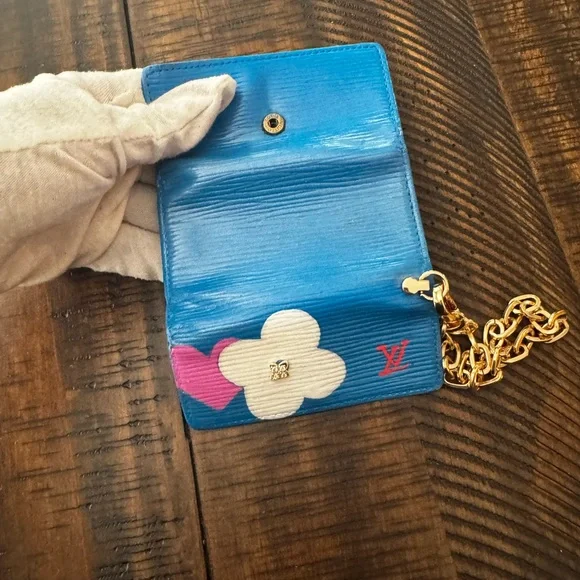 Louis Vuitton epi-leather hand, painted card key holder converted wristlet - Picture 17 of 17